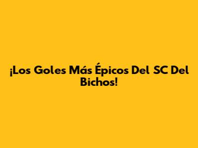 ¡Los Goles Más Épicos Del SC Del Bichos!