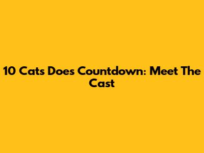 10 Cats Does Countdown: Meet The Cast