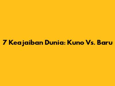 7 Keajaiban Dunia: Kuno Vs. Baru