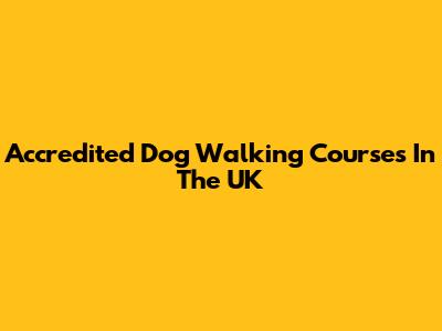 Accredited Dog Walking Courses In The UK