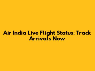 Air India Live Flight Status: Track Arrivals Now