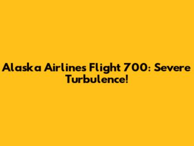 Alaska Airlines Flight 700: Severe Turbulence!