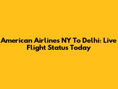 American Airlines NY To Delhi: Live Flight Status Today