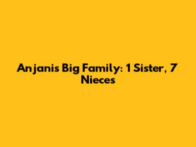 Anjani's Big Family: 1 Sister, 7 Nieces
