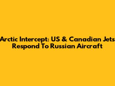 Arctic Intercept: US & Canadian Jets Respond To Russian Aircraft
