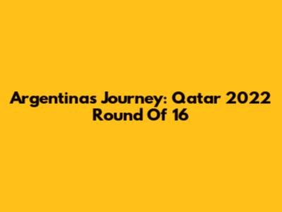 Argentina's Journey: Qatar 2022 Round Of 16