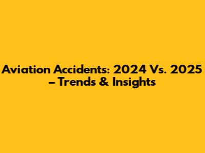 Aviation Accidents: 2024 Vs. 2025 – Trends & Insights