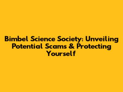 Bimbel Science Society: Unveiling Potential Scams & Protecting Yourself