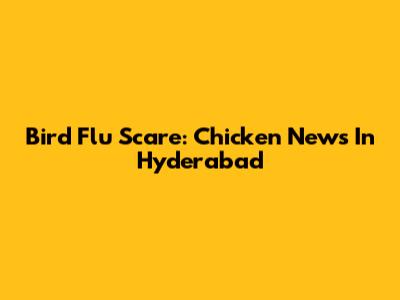 Bird Flu Scare: Chicken News In Hyderabad
