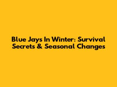Blue Jays In Winter: Survival Secrets & Seasonal Changes