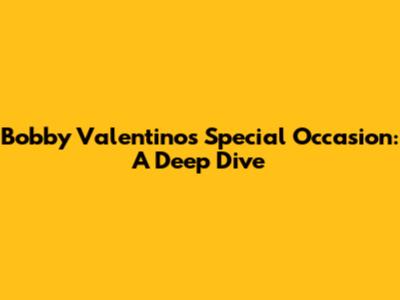 Bobby Valentino's 'Special Occasion': A Deep Dive