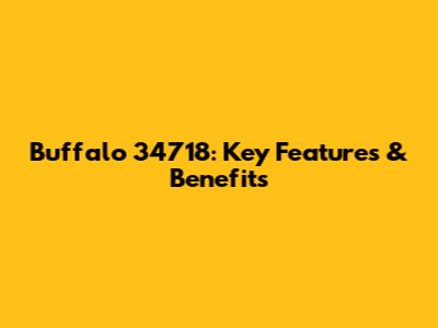 Buffalo 34718: Key Features & Benefits