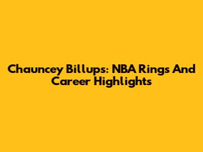 Chauncey Billups: NBA Rings And Career Highlights