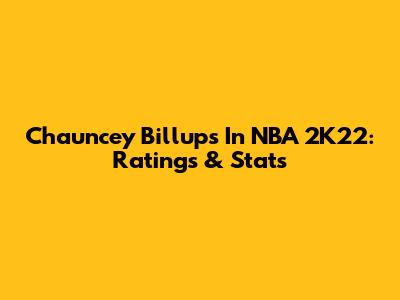 Chauncey Billups In NBA 2K22: Ratings & Stats