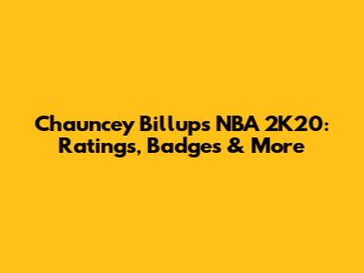 Chauncey Billups NBA 2K20: Ratings, Badges & More