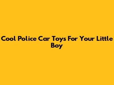 Cool Police Car Toys For Your Little Boy