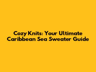 Cozy Knits: Your Ultimate Caribbean Sea Sweater Guide