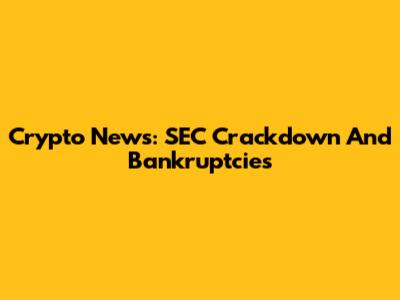 Crypto News: SEC Crackdown And Bankruptcies