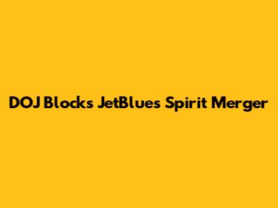 DOJ Blocks JetBlue's Spirit Merger
