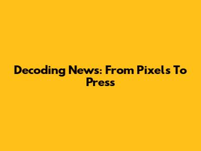 Decoding News: From Pixels To Press