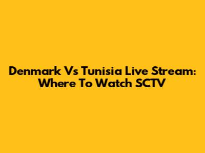 Denmark Vs Tunisia Live Stream: Where To Watch SCTV