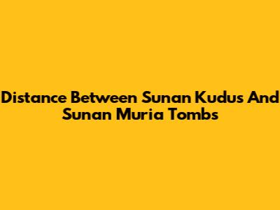 Distance Between Sunan Kudus And Sunan Muria Tombs