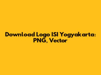 Download Logo ISI Yogyakarta: PNG, Vector