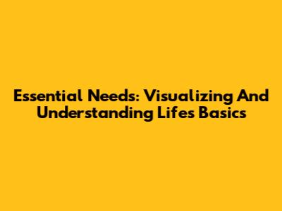 Essential Needs: Visualizing And Understanding Life's Basics