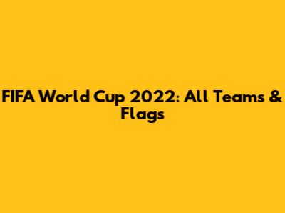 FIFA World Cup 2022: All Teams & Flags