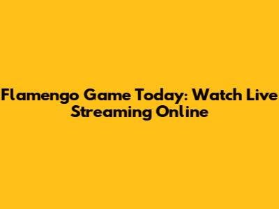 Flamengo Game Today: Watch Live Streaming Online
