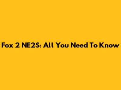 Fox 2 NE2S: All You Need To Know