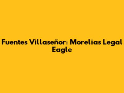 Fuentes Villaseñor: Morelia's Legal Eagle