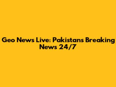 Geo News Live: Pakistan's Breaking News 24/7