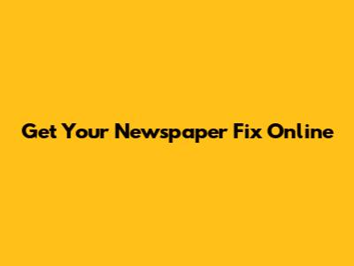 Get Your Newspaper Fix Online