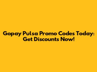 Gopay Pulsa Promo Codes Today: Get Discounts Now!