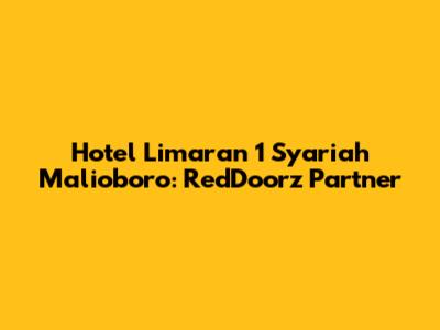Hotel Limaran 1 Syariah Malioboro: RedDoorz Partner