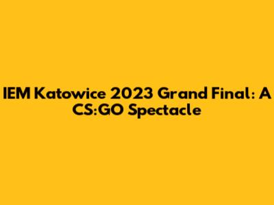 IEM Katowice 2023 Grand Final: A CS:GO Spectacle