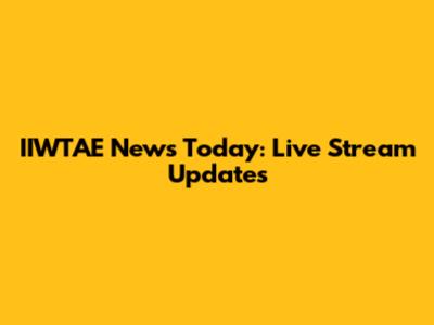 IIWTAE News Today: Live Stream Updates