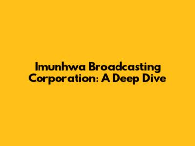 Imunhwa Broadcasting Corporation: A Deep Dive