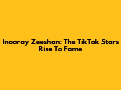Inooray Zeeshan: The TikTok Star's Rise To Fame