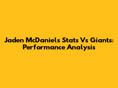 Jaden McDaniels' Stats Vs Giants: Performance Analysis