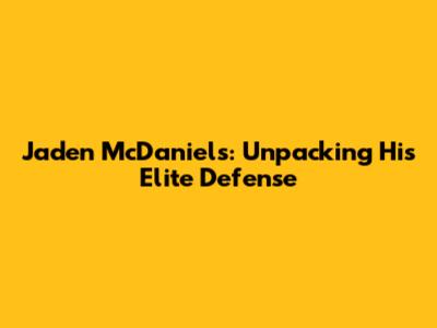 Jaden McDaniels: Unpacking His Elite Defense