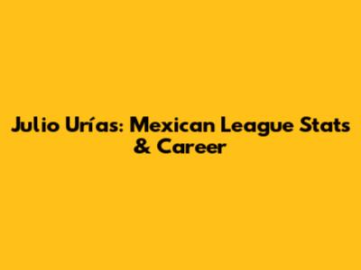 Julio Urías: Mexican League Stats & Career