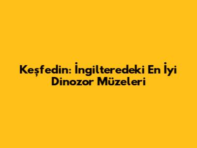 Keşfedin: İngiltere'deki En İyi Dinozor Müzeleri