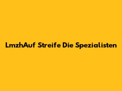 LmzhAuf Streife Die Spezialisten