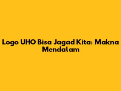 Logo UHO Bisa Jagad Kita: Makna Mendalam