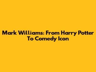 Mark Williams: From 'Harry Potter' To Comedy Icon