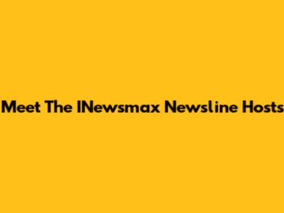 Meet The INewsmax Newsline Hosts