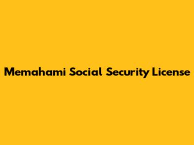 Memahami Social Security License