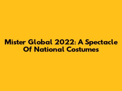 Mister Global 2022: A Spectacle Of National Costumes